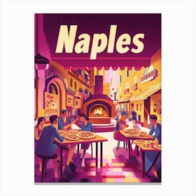 Aihrgdesign A 1970s Inspired Travel Poster For Naples Depicti Ae462572 913d 44d9 80c3 7d6913cf9220 1 Canvas Print