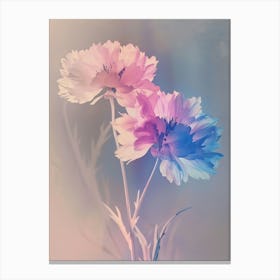 Iridescent Flower Cornflower 2 Canvas Print