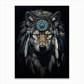 Italian Wolf Native American Canvas Print