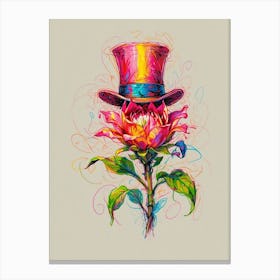 Top Hat Flower Canvas Print