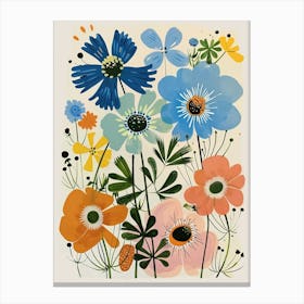 Painted Florals Nigella 3 Canvas Print