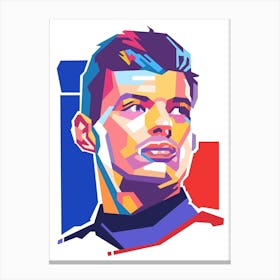 Max Verstappen formula one wpap art Canvas Print