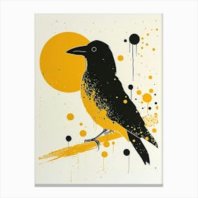 Yellow Crow 3 Canvas Print