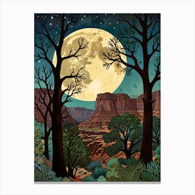 William Morris Full Moon In The Desert Canvas Print