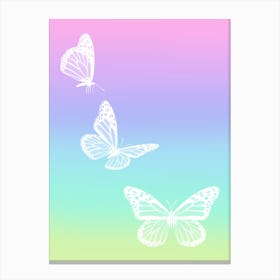 Rainbow Butterflies Canvas Print