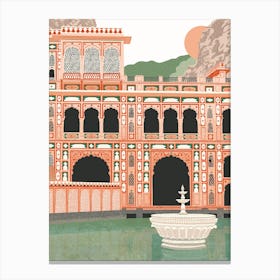 Galta Ji Jaipur Monkey Palace India Canvas Print