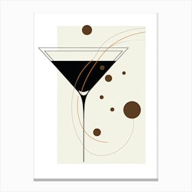 Mid Century Modern Espresso Martini Floral Infusion Cocktail 6 Canvas Print