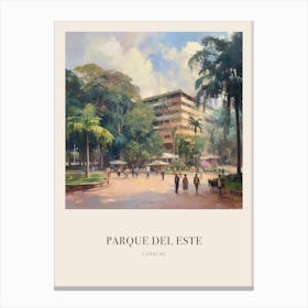 Parque Del Este Caracas Venezuela 4 Vintage Cezanne Inspired Poster Canvas Print