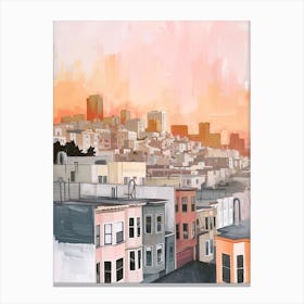 San Francisco Rooftops Morning Skyline 2 Canvas Print