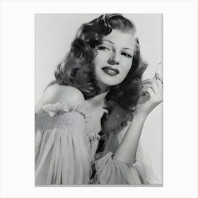 Actress Rita Hayworth Vintage Canvas Print