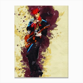 Smudge Of Musician Prince During The 19th Annual Rock And Roll Hall Of Fame Induction Ceremony Canvas Print
