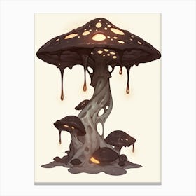 Mushroom Drip Canvas Print