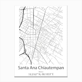 Santa Ana,United States Minimalist Map Canvas Print