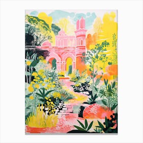 Nymans Gardens Abstract Riso Style 1 Canvas Print