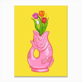 Gluggle Jug Tulips  Canvas Print