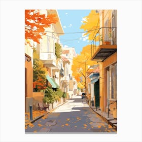 Athens In Autumn Fall Travel Art 4 Canvas Print