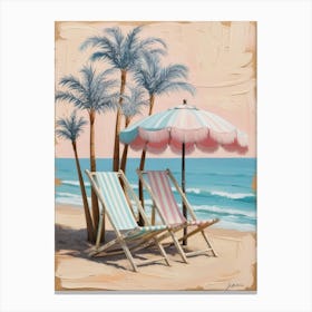 Beach Chairs 10 Canvas Print