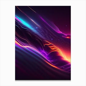 Cosmic Background Radiation Neon Nights Space Canvas Print