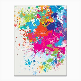 Colorful Paint Splatters Canvas Print