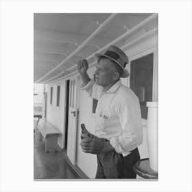 Oyster Fisherman Of Olga, Louisiana, Aboard El Rito, Captain Of This Boat Gives Free Beer To Fishermen On His Stops Canvas Print