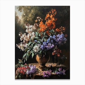 Baroque Floral Still Life Phlox 3 Canvas Print