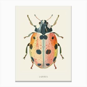 Colourful Insect Illustration Ladybug 18 Poster Canvas Print