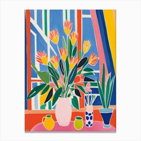 Tulips In A Vase Style Henri Matisse Canvas Print