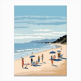 People On The Beach Painting (46) Canvas Print