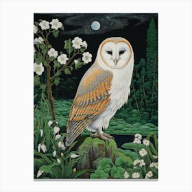 Ohara Koson Inspired Bird Painting Barn Owl 4 Canvas Print