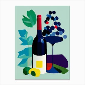 Durif Wine Pop Matisse Cocktail Poster Canvas Print