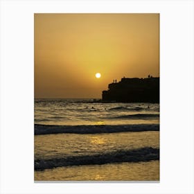 Sunset At Bondi Beach Canvas Print