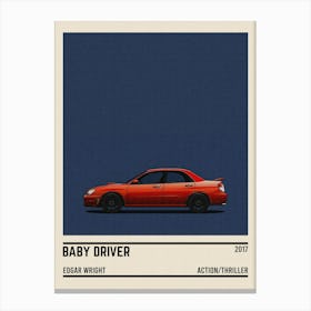 Baby Driver Movie Car Canvas Print