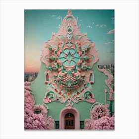 Pink House Canvas Print