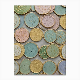 Collection Of Coins Canvas Print