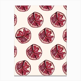 Pomegranate Fabric Canvas Print