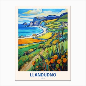 Llandudno Wales  4 Uk Travel Poster Canvas Print
