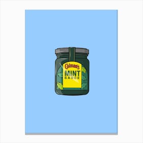 Mint Sauce, Kitchen, Condiment, Art, Cartoon, Wall Print Canvas Print