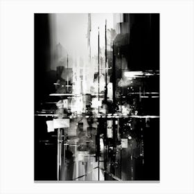Reflection Abstract Black And White 2 Canvas Print