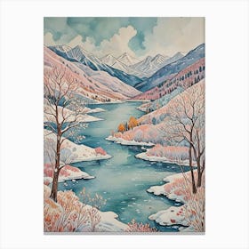 Pastel Winter Wonderland no1 Canvas Print