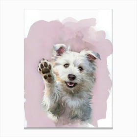Dog pink Canvas Print