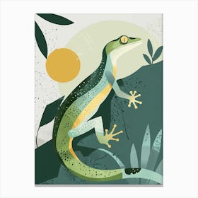 Lizard Modern Gecko Illustration 4 Canvas Print