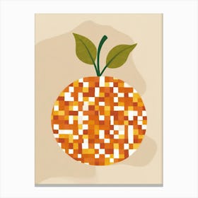 Pixelated Orange 2 Canvas Print