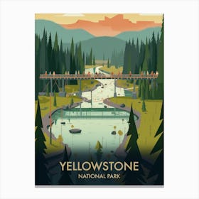 Yellowstone National Park Vintage Travel Poster 4 Canvas Print