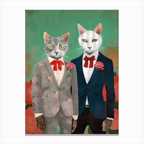 Gucci Fashionista Cats 10 Canvas Print