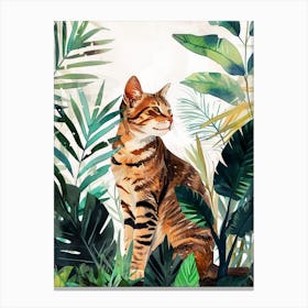 Cat In The Jungle animal Cat's life 2 Canvas Print