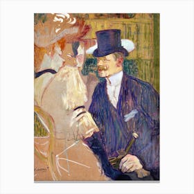 The Englishman (William Tom Warrener, (1861–1934), Henri de Toulouse-Lautrec Canvas Print