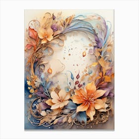 Floral Wreath Canvas Print