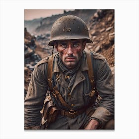 The Emotional Toll Of War: WW1 ~Reimagined 18 Canvas Print