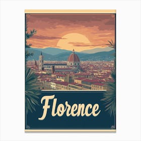 Aihrgdesign A Mid Century Modern Travel Poster For Florence Canvas Print