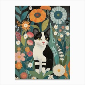 Cat In The Garden 5 Canvas Print